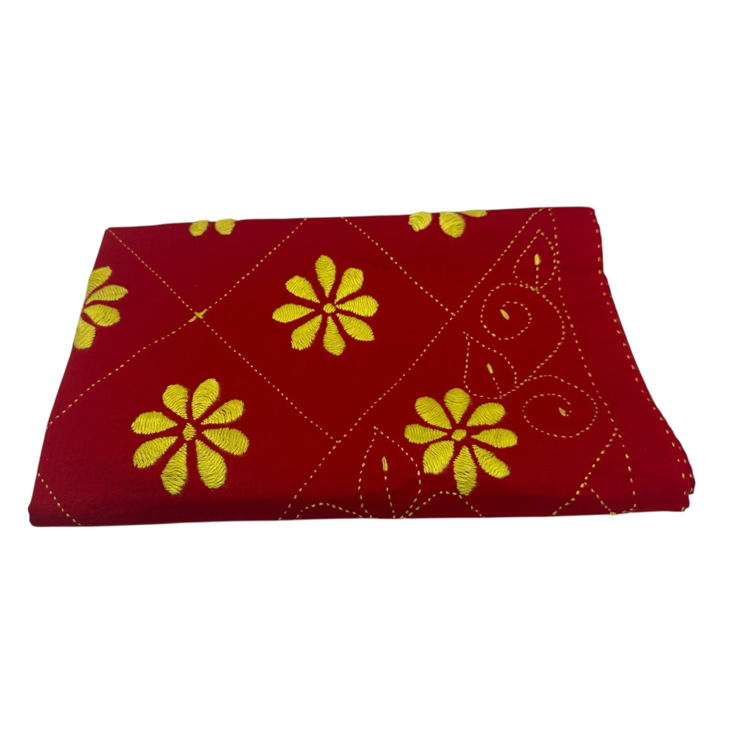 Hand-Embroidered Baby quilt Nokshi Khanta 35×28 Inches, 100% Cotton” vintage style inspired