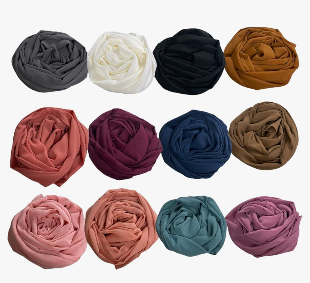 Plain Chiffon Hijab for Women – Lightweight Long Modest Scarf