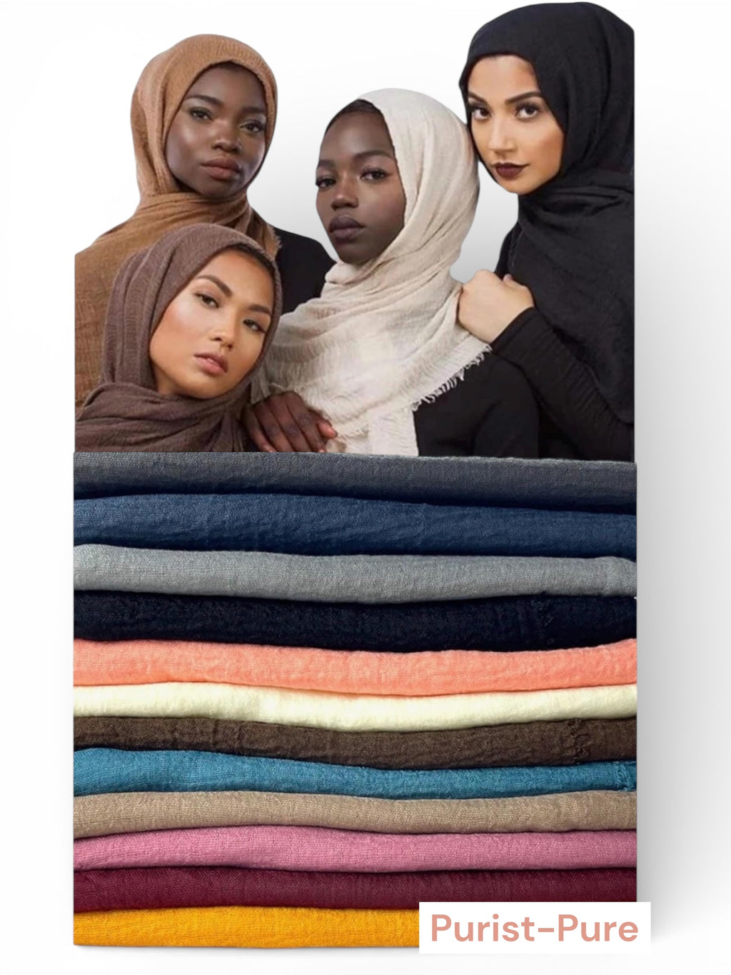Plain cotton Hijab for Women – Lightweight Long Modest Scarf